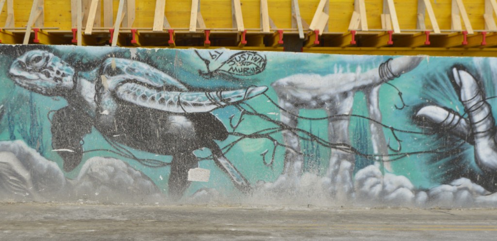 Street art in Malta Bugibba mural grafitti justinks be kitschig blog turtle ocean